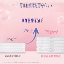 得宝 黄油小熊联名益生菌湿厕纸迷你便携装