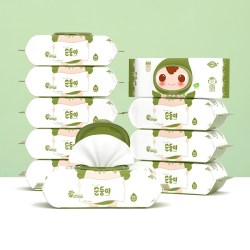 顺顺儿 韩国进口新生婴儿专用手口湿巾宝宝湿巾纸