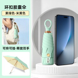 温诗欧 五折黑胶晴雨两用伞