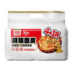 阿宽 红油面皮五包装 非油炸方便面 袋装泡面干拌面麻辣味 105g*5袋 阿宽红油面皮麻辣味5袋装