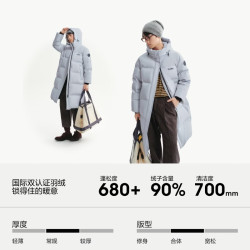 波司登 新款连帽面包羽绒服 情侣长款 B260245171DS