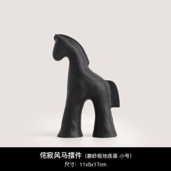 贝汉美 简约现代陶瓷马到成功摆件样板间民宿客厅酒柜高级感艺术工艺品