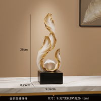 移动端：轻奢风生水起摆件办公室玄关酒柜装饰品高档客厅电视柜乔迁礼物