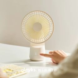 欧莱克 立时桌面电风扇家用办公室宿舍小usb充电无线