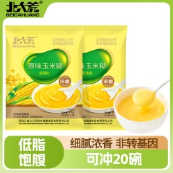 北大荒 玉米糊原味速食粥375g*2低脂营养即食冲饮早餐饱腹代餐粉