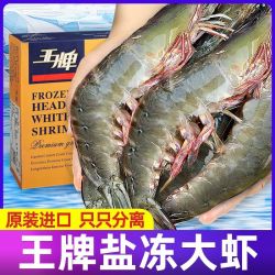 鲜驰 王牌大虾新鲜厄瓜多尔大虾南美冷冻白虾大对虾青虾进口虾水产
