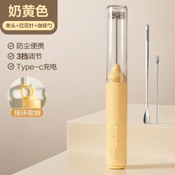 双枪 电动咖啡打泡器搅拌棒打发奶泡机泡沫神器牛奶抹茶奶盖手持防尘