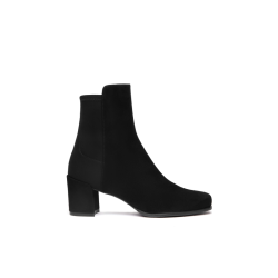 STUART WEITZMAN SW CITY TANSEY 65 早秋拼接弹力靴粗方跟短靴女