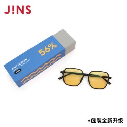 JINS 防辐射护目镜SCREEN 56%防蓝光眼镜轻量大方框可FPC22S253 00透明