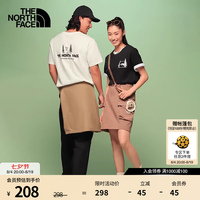 北面 短袖T恤男女同款户外休闲宽松圆领透气半袖上衣26春夏新品|8GVD JK3/宇宙黑