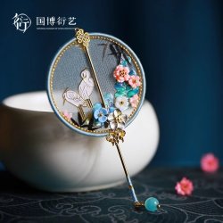 中国国家博物馆 PS100046 海燕河清925银宝石玉石胸针