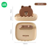 满朝佳 LINE FRIENDS厨房锅盖架陶瓷坐式放勺子铲子架 BROWN款