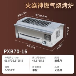 火焱神蓝天博科商用无烟烧烤炉燃气电烤肉串生蚝面筋室外摆摊PXB