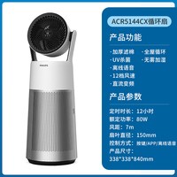 飞利浦 加湿空气循环扇UV杀菌全屋循环直流变频智能语音旗舰电风扇
