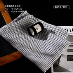 珍喜 凉感高级男士专用枕巾防头油防螨抗菌真丝全棉成人一对加大厚