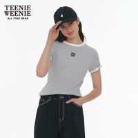 TEENIE WEENIE 晚八 Teenie Weenie小熊女装T恤夏季潮酷时尚活力撞色圆领短袖