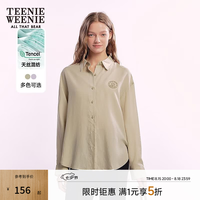 TEENIE WEENIE 晚八 Teenie Weenie小熊女装衬衫秋季简约休闲利落松弛感衬衣