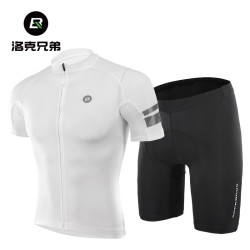 洛克兄弟 夏季骑行服套装短袖短裤男女山地公路自行车衣服单车装备