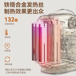 美菱 取暖器暖风机家用办公室客厅小型电暖气桌面取暖器