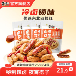 黄飞红 麻辣花生香辣卤煮花生258g*4袋 口味任选