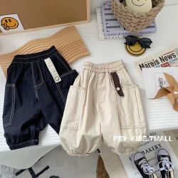 爱西娜 男童夏装裤子儿童短裤夏季薄款休闲裤小童七分裤宝宝工装裤