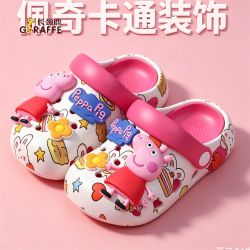 小猪佩奇儿童洞洞鞋卡通女童软底防滑印花可爱凉拖鞋包头学步鞋