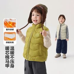 右欧 男童酷帅立领棉服马甲夹棉背心冬装秋冬新款童装宝宝儿童小童
