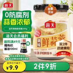 海天 调味鲜蒜蓉200g 火锅油碟 海鲜大咖 凉拌佐餐