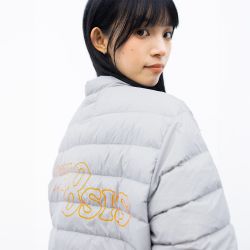 WHOOSIS 轻薄排骨拼接立领羽绒服90鸭绒冬季保暖可内搭