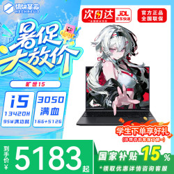 机械革命 旷世15 热卖旗舰酷睿i5丨满血3050丨512G+16G灰