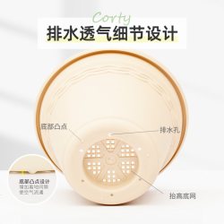 爱丽思 绿萝月季多肉大口径花盆爱丽丝园艺树脂波纹浮雕加厚花盆