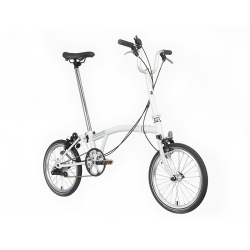 BROMPTON 小布A Line 哑光白 M把3速E版轻便便携折叠自行车