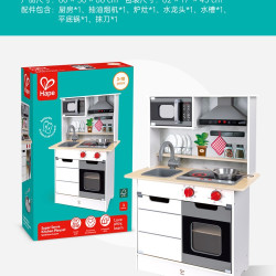 Hape 厨房声光电男女孩过家家益智仿真做饭玩具木制3岁+