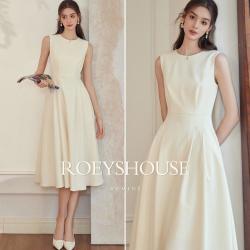 Roey s house 罗衣魔衣夏装法式无袖连衣裙气质高级年会大摆礼服