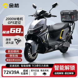 金箭 峰神650电动车石墨烯电池72V39A大功率电摩成人通勤两轮电瓶车外卖车 峰神650-26款缤纷海岸灰 仅裸车不含电池不含充电器