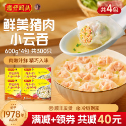 湾仔码头 鲜美猪肉小云吞600g*4包