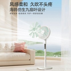 小熊 电风扇空气循环扇轻静音遥控语音立式3D摇头落地扇家用循环扇