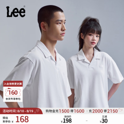 Lee 夏季新款标准版防晒紫外线Logo印花男女款凉感短袖polo衫