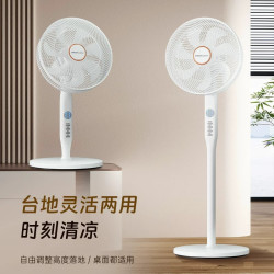 荣事达 电风扇家用大风力台立式遥控轻音静摇头平面扇宿舍落地扇