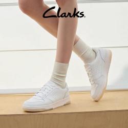 Clarks 其乐女士简约时髦透气小白鞋休闲运动板鞋