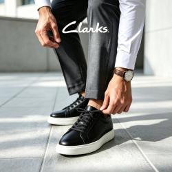 Clarks 其乐男鞋经典牛皮轻量舒适休闲百搭板鞋