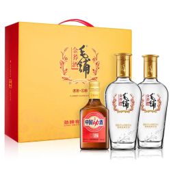 毛铺 金荞酒 42%vol 荞香型白酒 500ml*2瓶 礼盒装+中国劲酒 42%vol 125ml