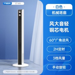 艾美特 塔扇家用电风扇无叶风扇智能落地扇遥控定时轻音立式CTR12