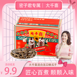 大千喜 欢乐组合装五口味瓜子陈皮五香奶香焦糖核桃味