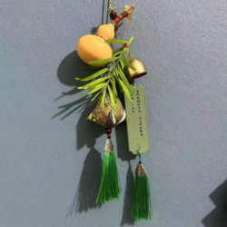 端午挂件葫芦粽子l铃铛手工编织小粽子门挂装饰