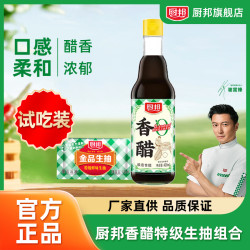 厨邦 香醋420ml+特级金品生抽10ml组合酿造口感柔和拌面调味提香