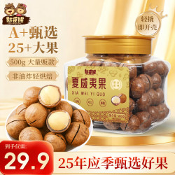 憨豆熊 Silly funny Bear/憨豆熊鎏金系列夏威夷果大颗粒500g奶香味坚果Y