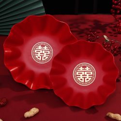 结婚用品糖果盘家用客厅创意个性可爱瓜子花生婚礼奢华果盘干果盘