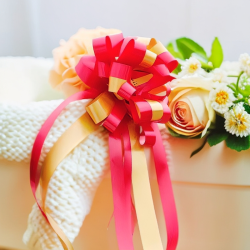 车花装饰品拉花车头花飘带结婚婚车婚装饰彩条爆款彩带手拉花饰品