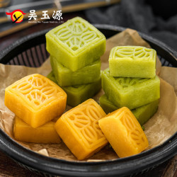 吴玉源 传统手工绿豆糕老式冰糕板栗味代餐小吃特产休闲零食品250g